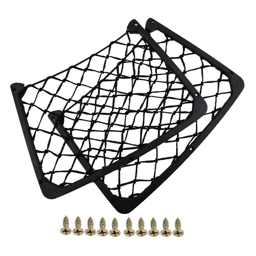2x Car Large Storage Net Plastic Phone Magazine Holder Elastic-Mesh Bag for Car