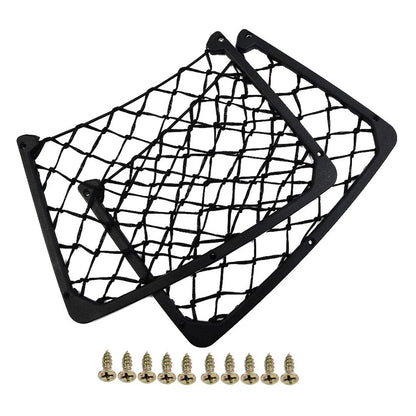 2x Car Large Storage Net Plastic Phone Magazine Holder Elastic-Mesh Bag for Car
