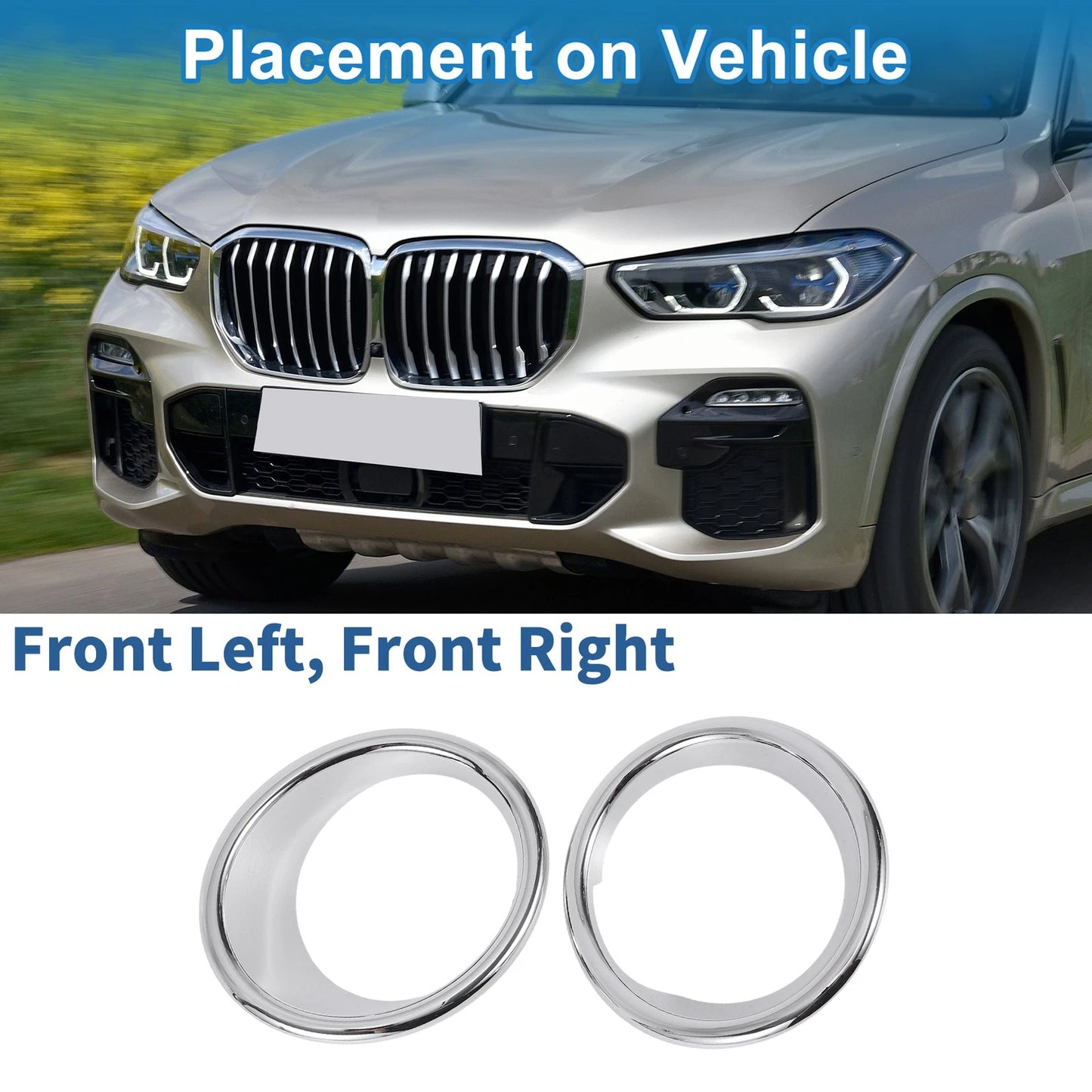 Car Front Left Right Headlight Trim Bezel for BMW X5 (2014-2018)