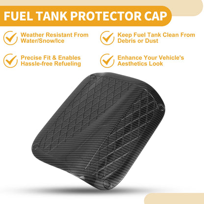 Fuel Tank Door Cap for Toyota Camry 2018-2023 Carbon Fiber Black
