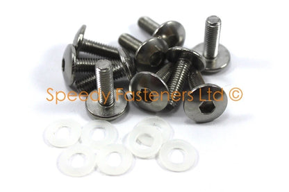 12 x Tete fourche vis inox M5 for Aprilia RSV 1000 Mille RS (2000–2003)