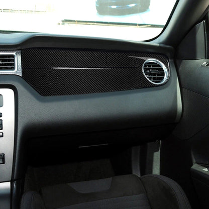 Carbon Fiber Parts Passenger Dashboard Cover Trim Fit For Ford Mustang 2009-2013