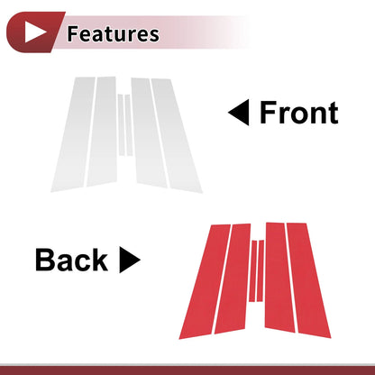 6 x Door Window Trim Pillar for Mazda 2 Sedan (2007-2013)