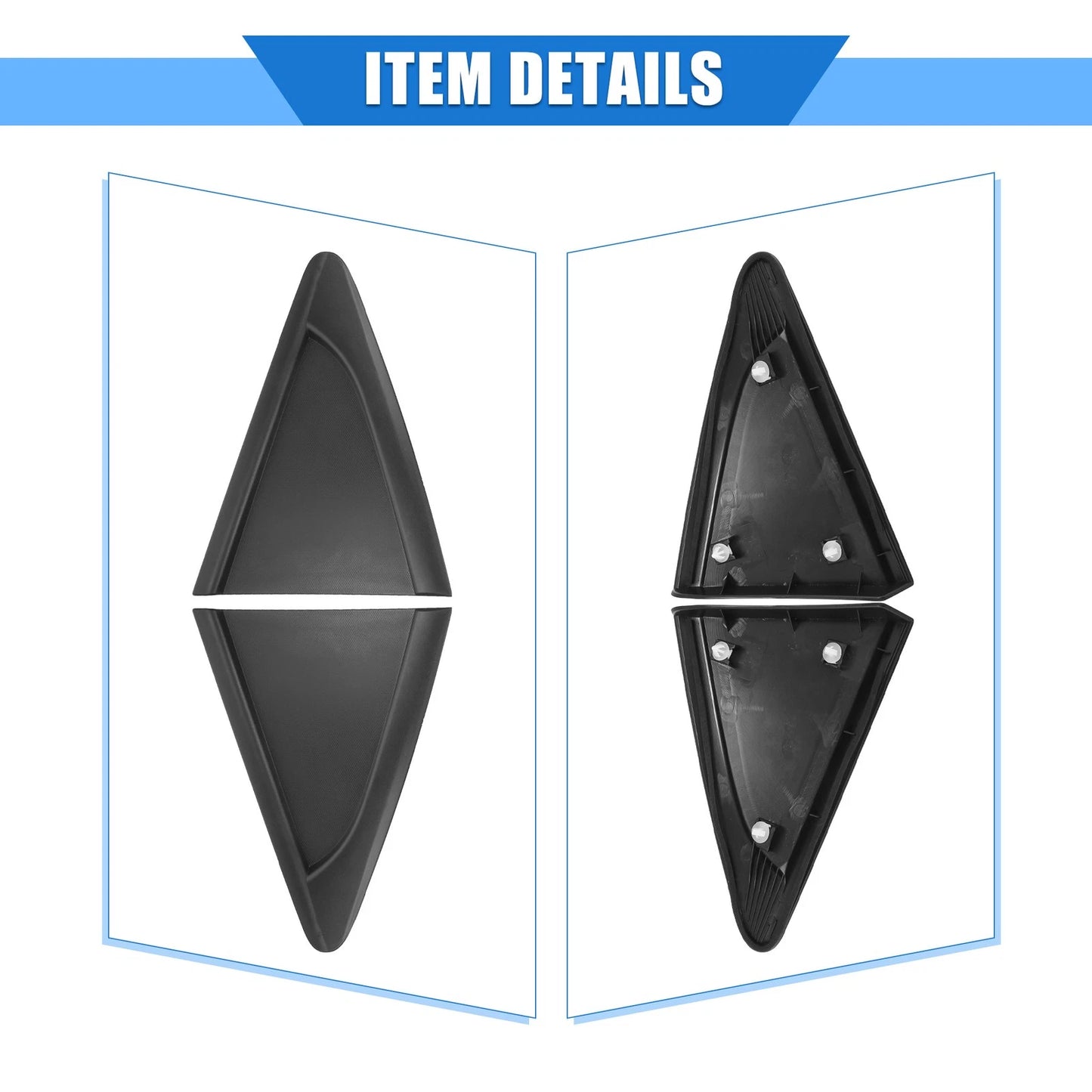 Rear Left Right Mirror Corner Triangle Fender Cover for Chevrolet Cruze