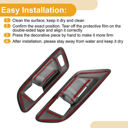 Interior Door Handle Bowl Cover Trim for Toyota Crown (2023-2024) Black