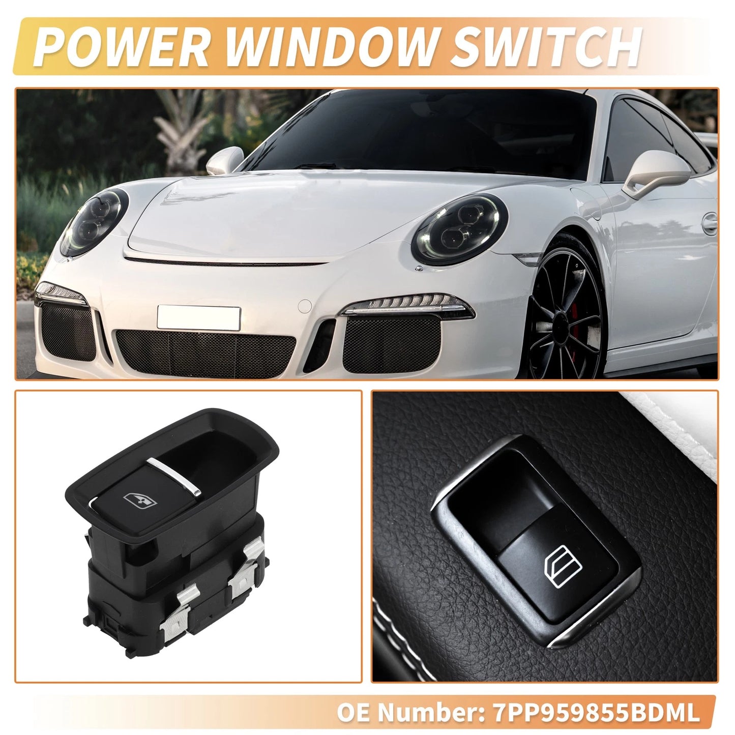 Passenger Side Power Window Switch for Porsche 718 Boxster