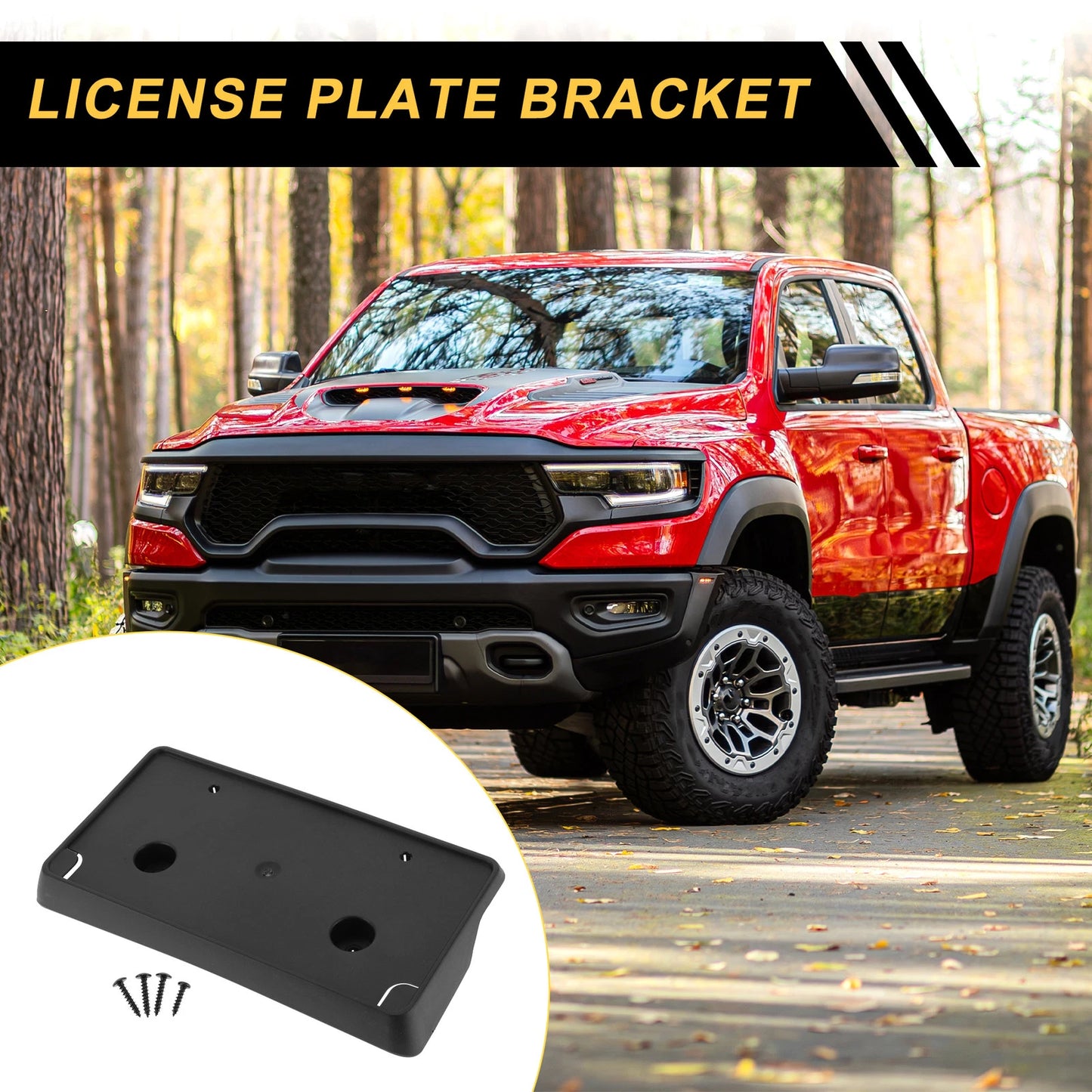 Bracket License Plate Holder for Dodge Ram 1500 (2013-2019)