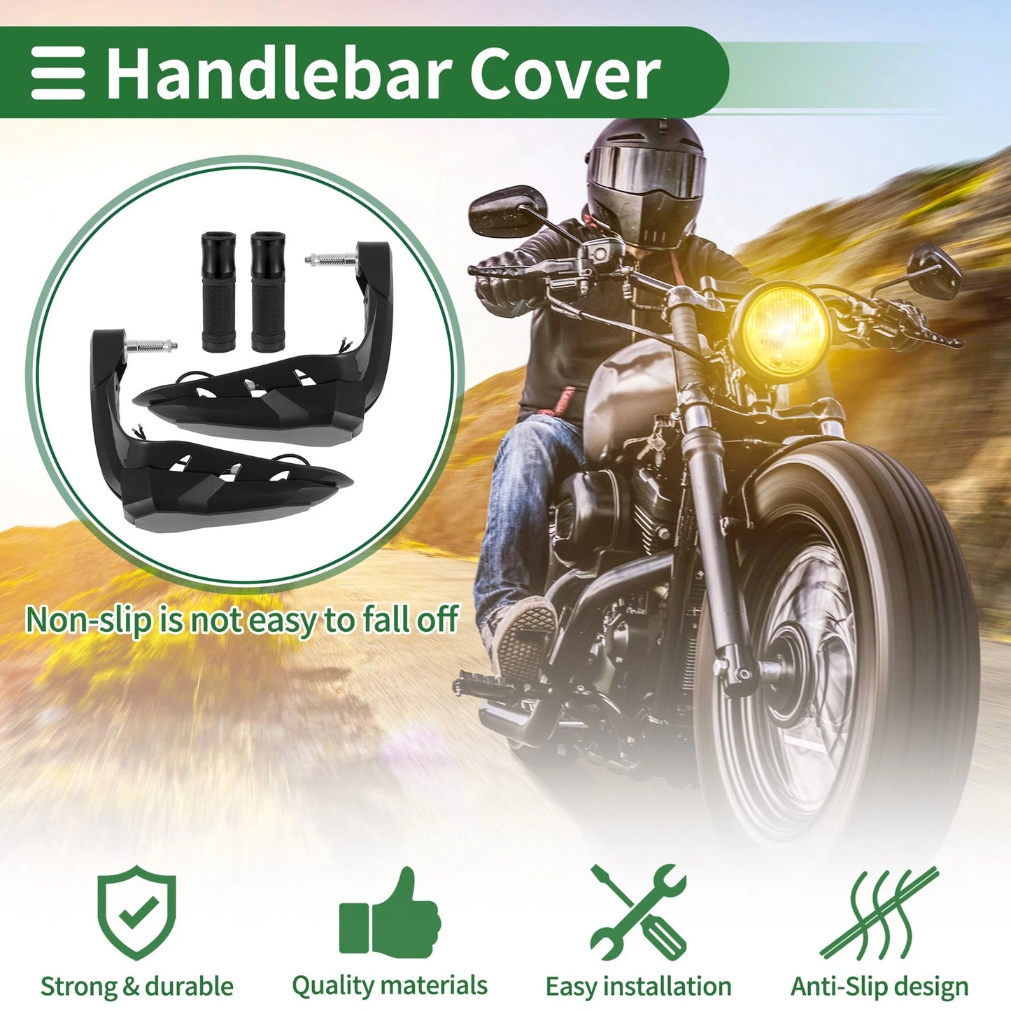 Hand Grips Cover Handlebar Cover Aluminum Diamond Pattern for Motorcycle
