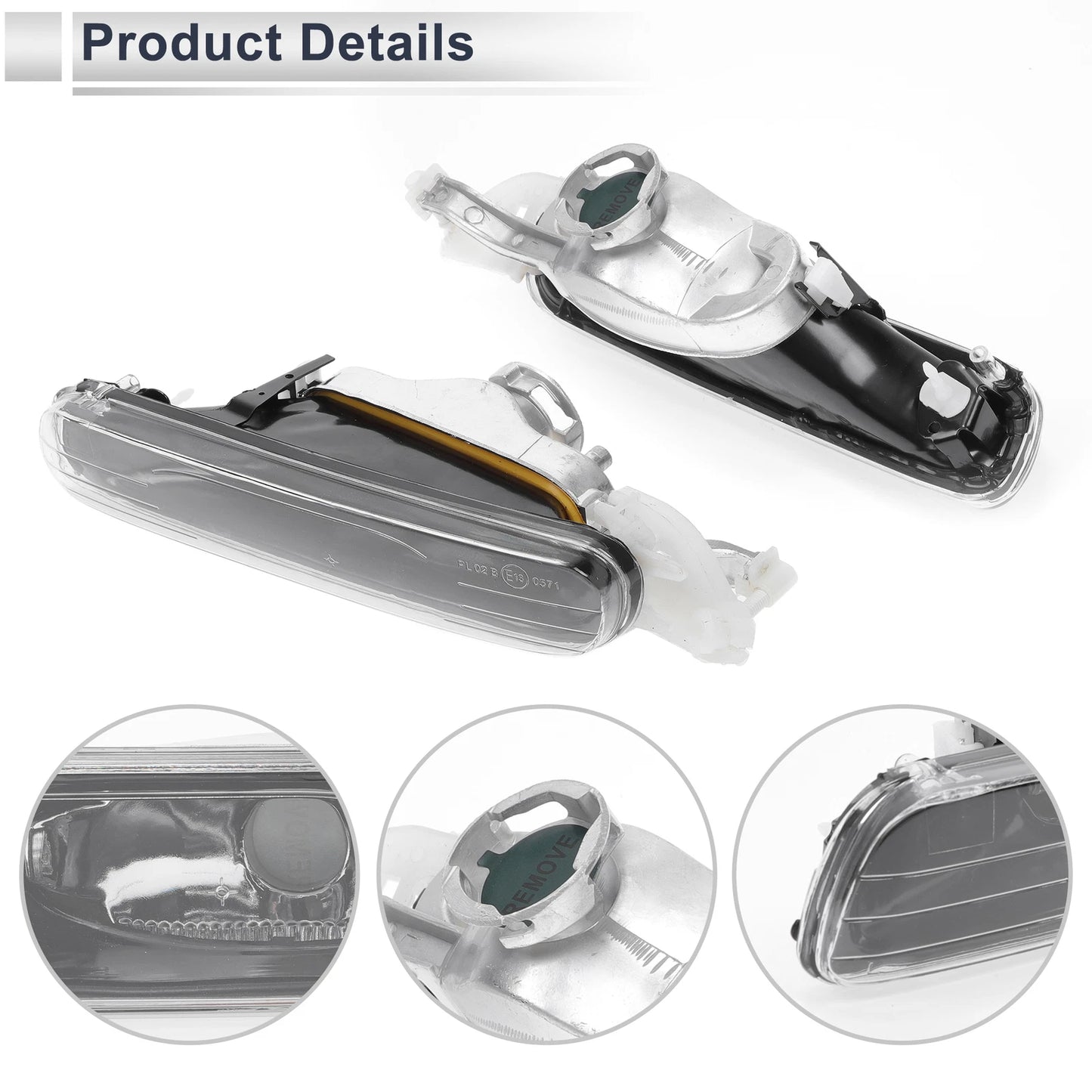 Left Front Bumper Side Marker Light Cover for BMW 3 Series (2006-2013)