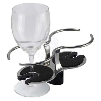 Boat Wine Glass / Drink Holder Polished Stainless Steel Surface Mount