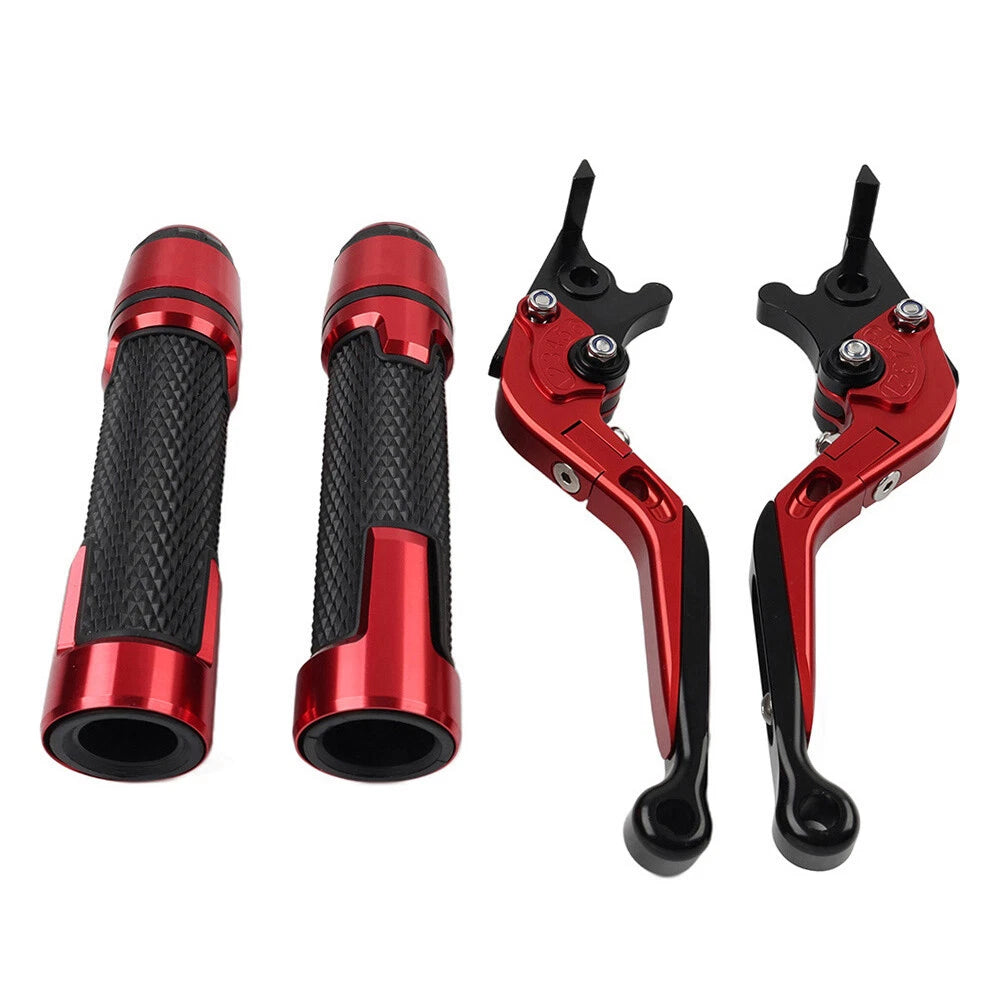 Red Extendable Brake Clutch Levers & Handlebar Grips for Honda CBR600RR (2003-2016)