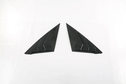 Carbon Fiber Rear Window Side Louver Covers for 2022-2023 Honda Civic Sedan