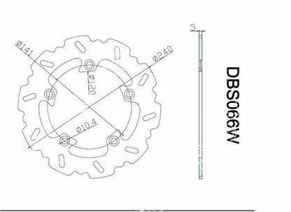 Rear Brake Disc for Suzuki GSX GSF 650 1250 Bandit SV 650 SFV 650 (06-19)