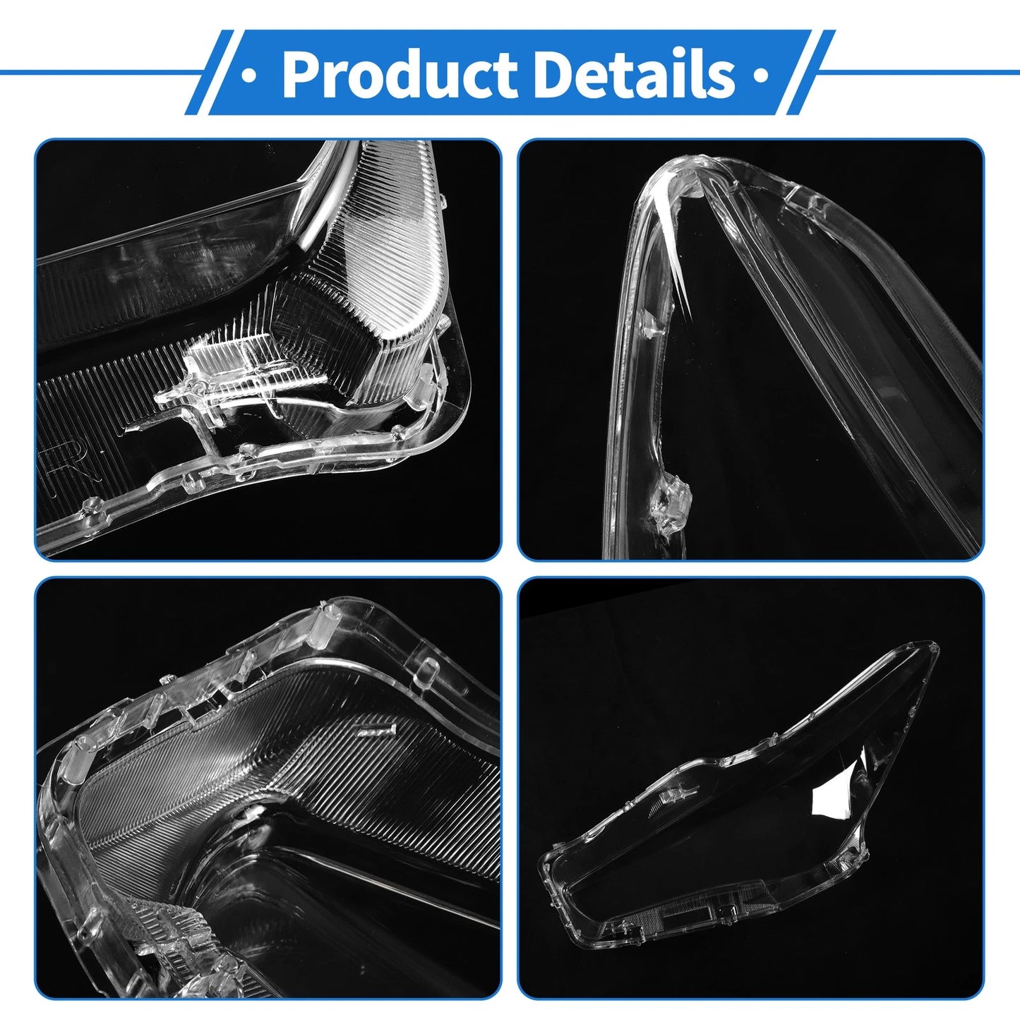 Front Right Headlight Lens Cover Infiniti Q50 (2014 - 2021) PC Clear