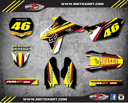 Custom Graphic Kit Speeder Style for Suzuki RMZ 450 (2005-2006) Decals