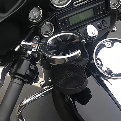 Universal 1.25" Handlebar Crash Bar Drink Cup Holder for Harley Softail Dyna