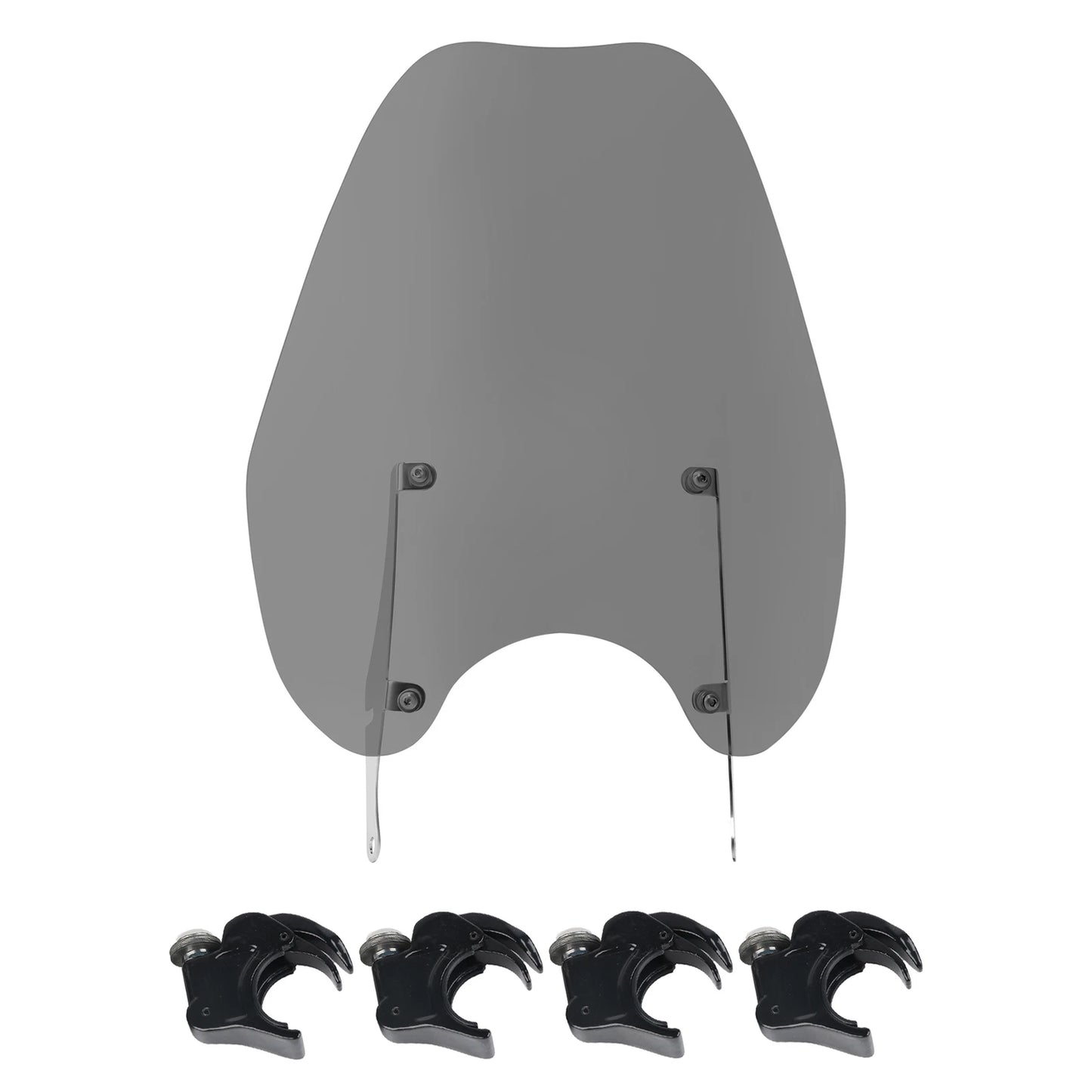 Smoke Windshield & 39mm Quick Release Clamps for Harley Sportster (1988-2022)