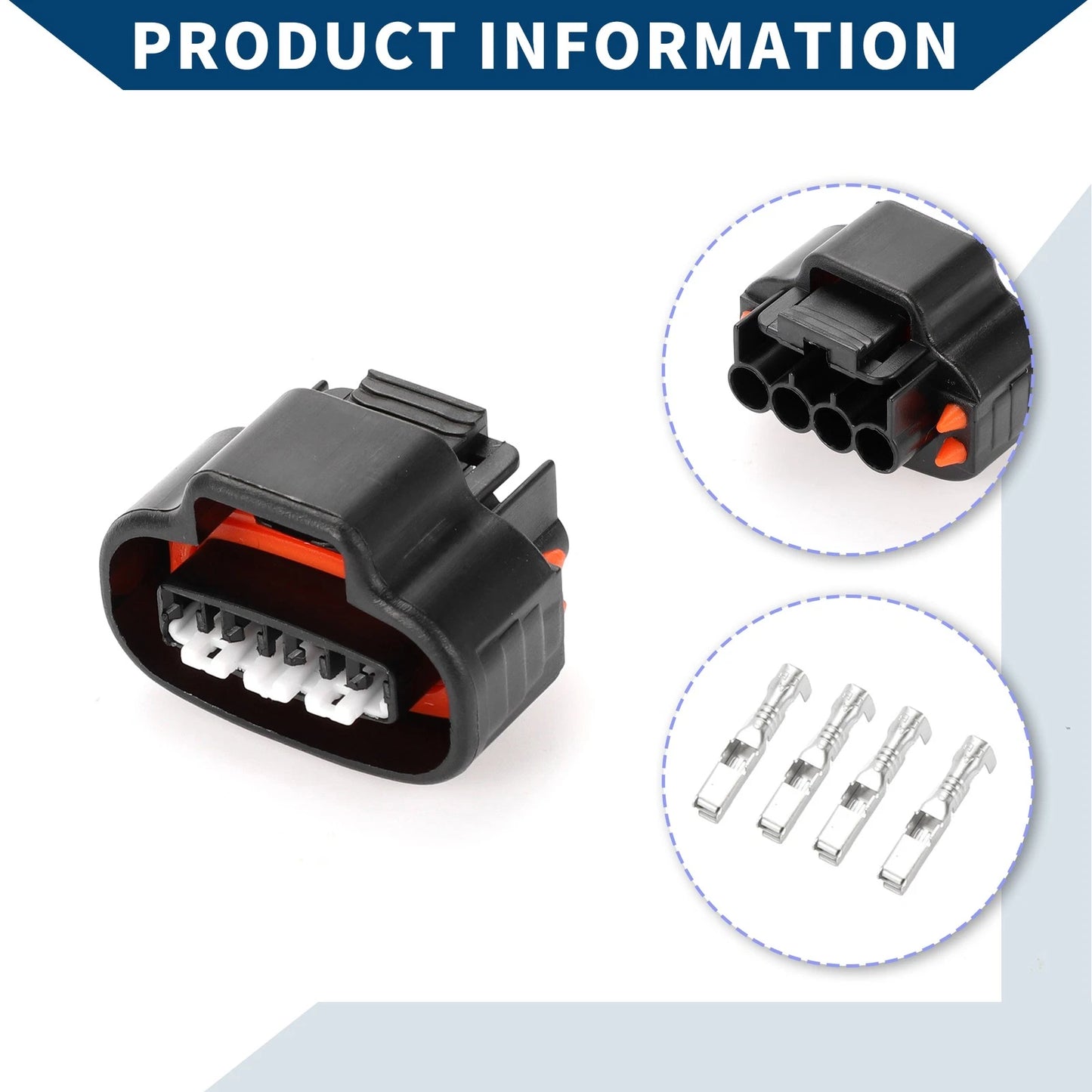4Pin Oxygen Sensor Connector Plug Female Wire Terminal for Toyota Lexus