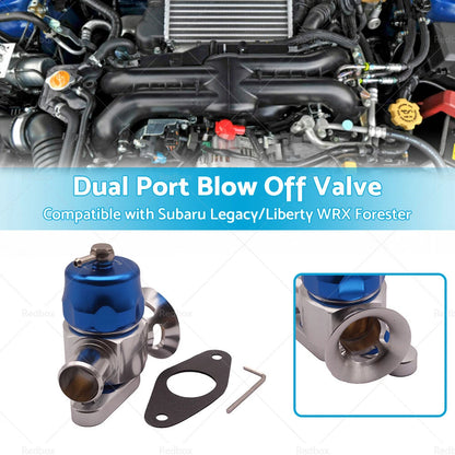 BOV Dual Port Blow Off Valve for Subaru Legacy WRX Forester XT (2002-2020)