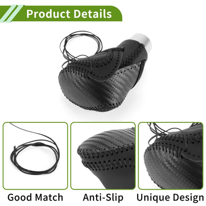 Car Gear Shift Knob Cover for Toyota CH-R (2018-2022) Black Carbon Fiber