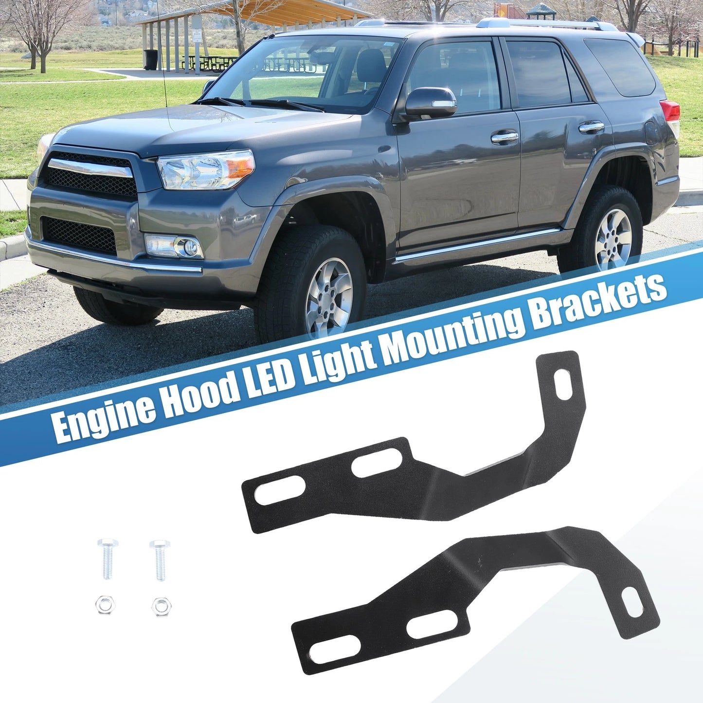 1 Set Hood LED Light Mount Bracket Kit for Toyota 4Runner (2010–2022)