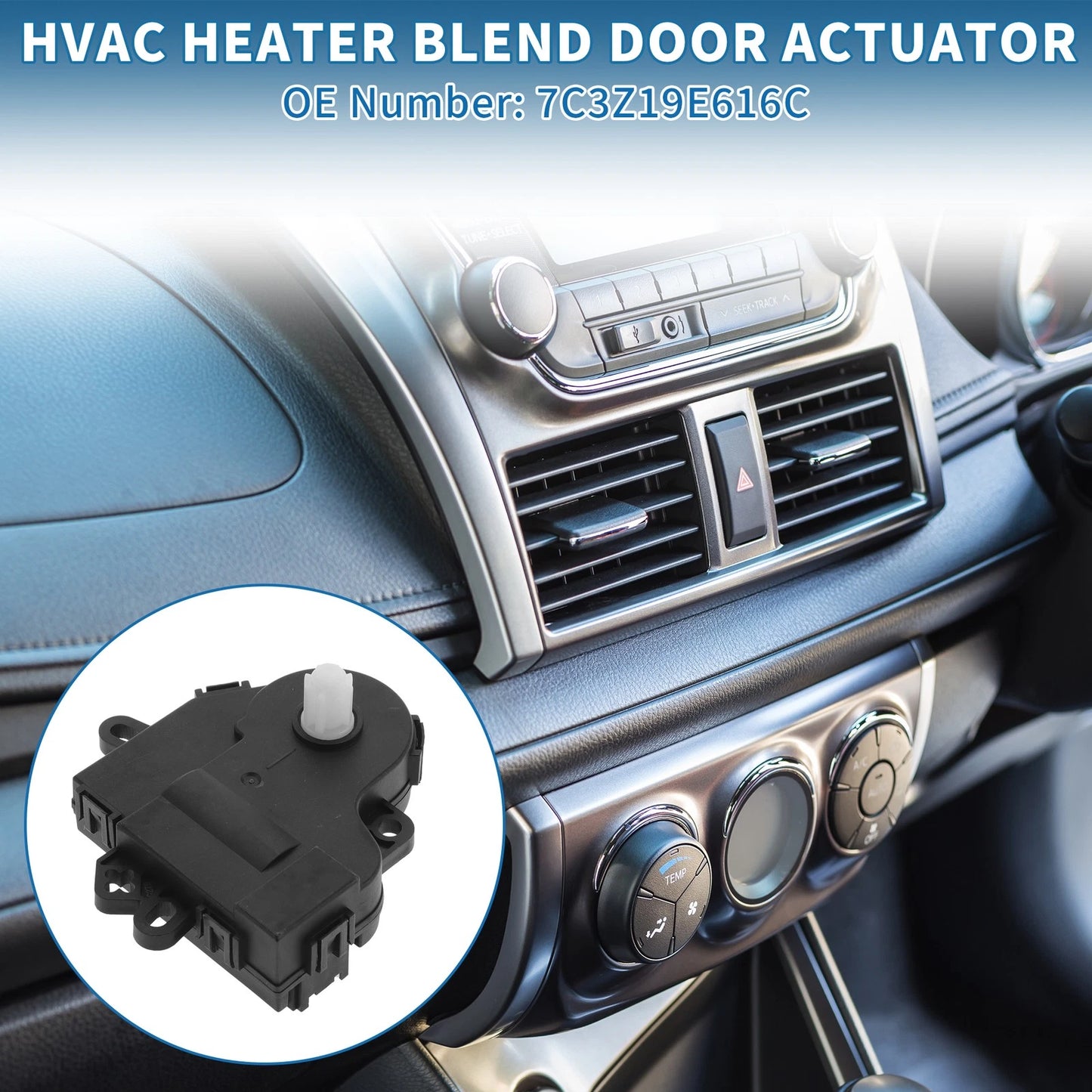 HVAC Heater Blend Door Actuator for Ford F-250 Super Duty (2008-2010)