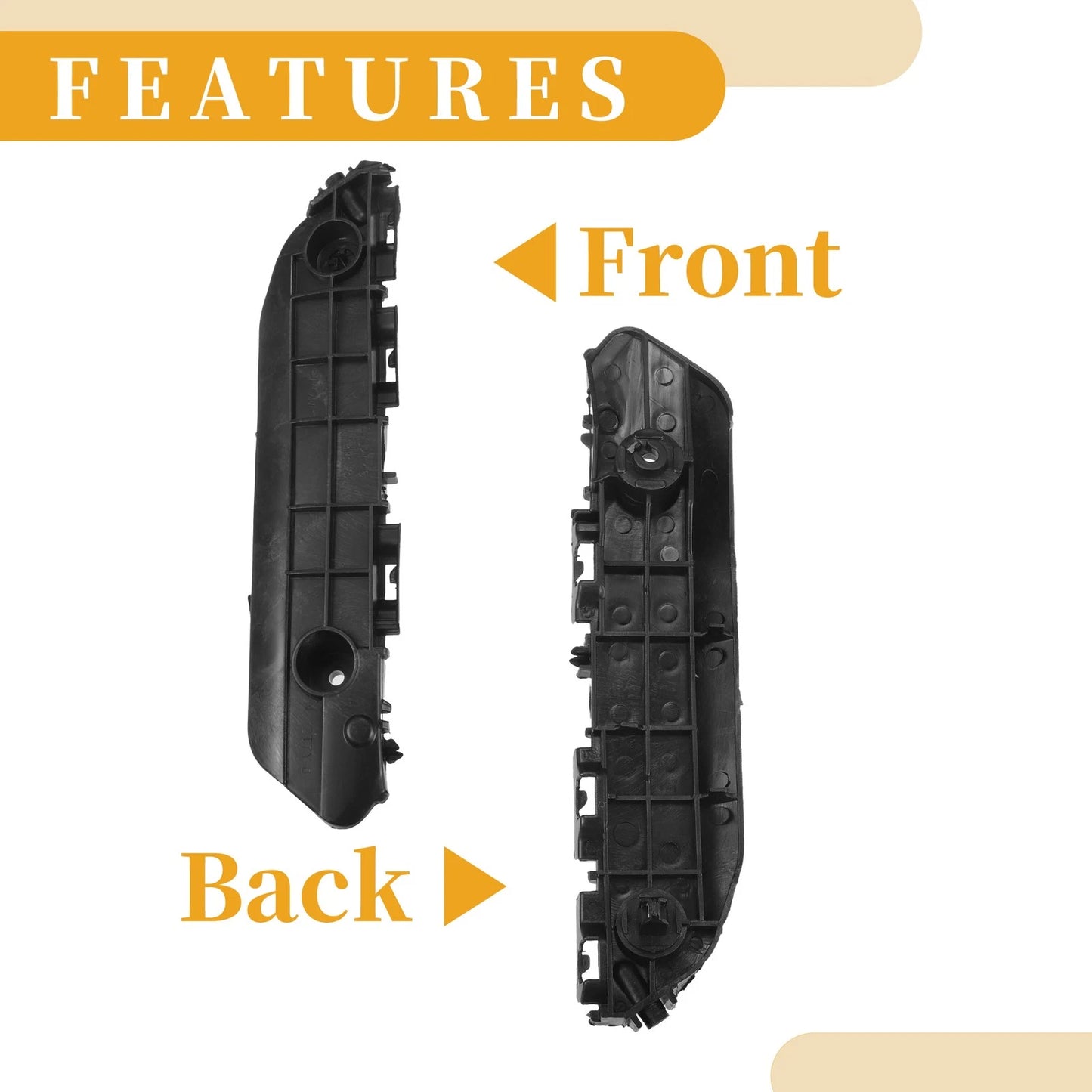 Front Bumper Support Bracket for Toyota Highlander (2008-2010) - 1 Pair