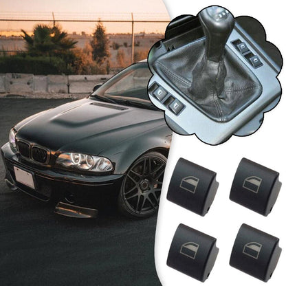 4 x Car Window Switch Button Caps for BMW E46 323i 325i 330i M3 328i (1998-2006)