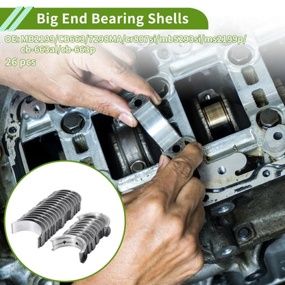 26pcs Main Rod Bearings for Chevrolet LS Gen III-IV