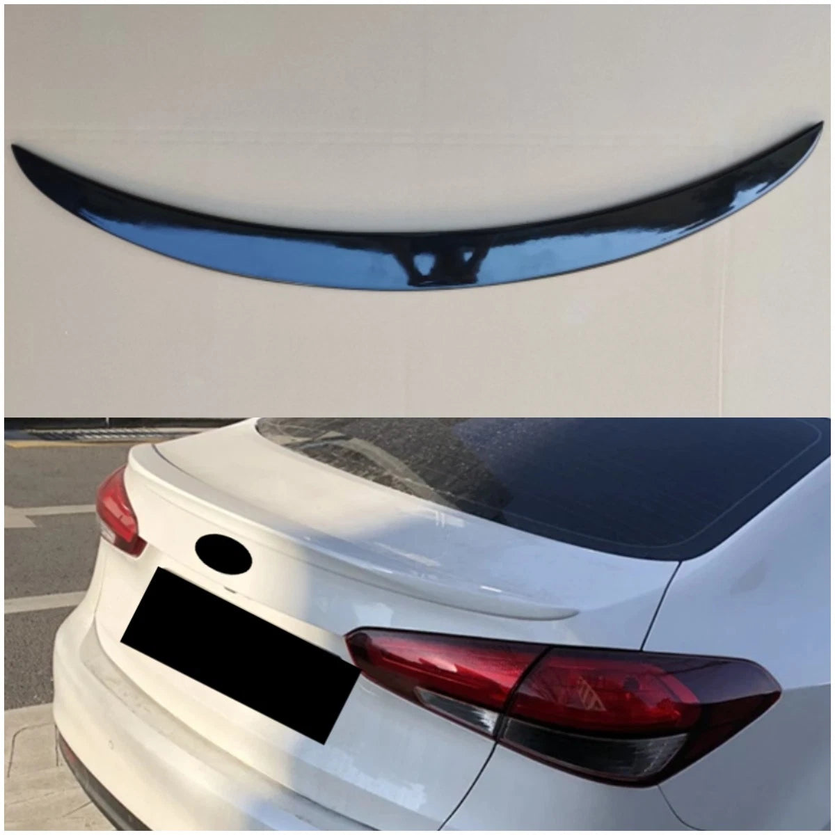 ABS Glossy Black Rear Trunk Spoiler Wing for Kia Forte K3 Sedan (2014-2018)