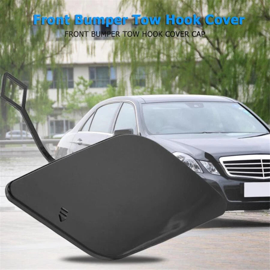 Black Front Bumper Tow Hook Cover for Mercedes Benz E-Class (2009-2016)