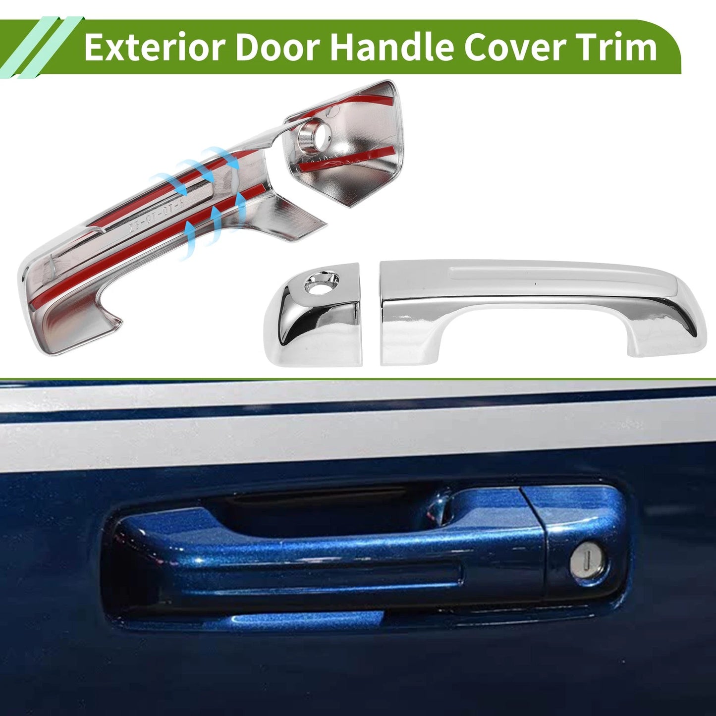 Door Handle Cover Trim for Dodge Ram 1500 (2019 - 2024) ABS
