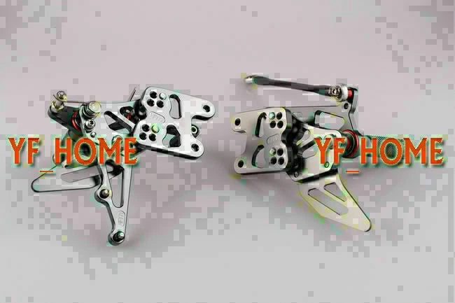 Adjustable Rear Footpegs for Suzuki GSXR1000 (2007-2008) - Grey Finish