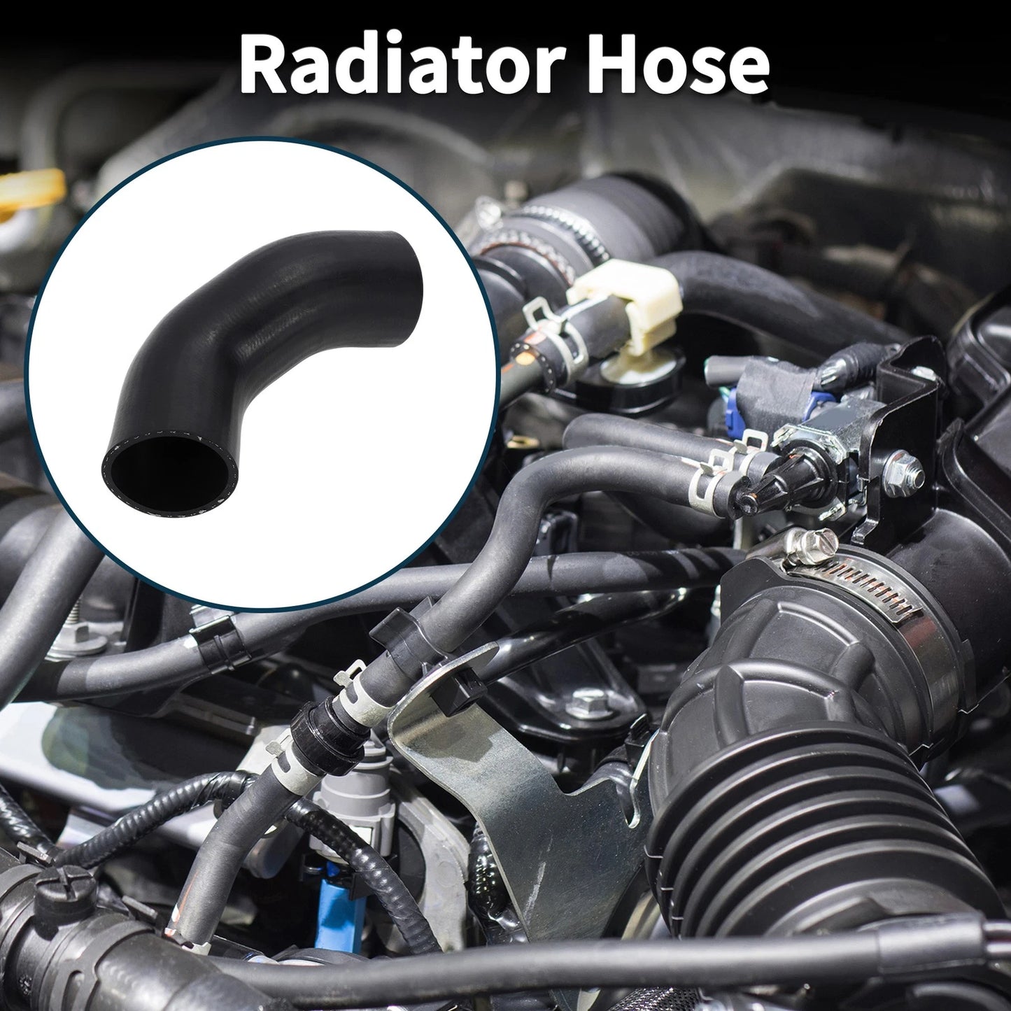 Radiator Hose for Volvo S60 2.4D (2001-2009) Black Rubber Boost Hose