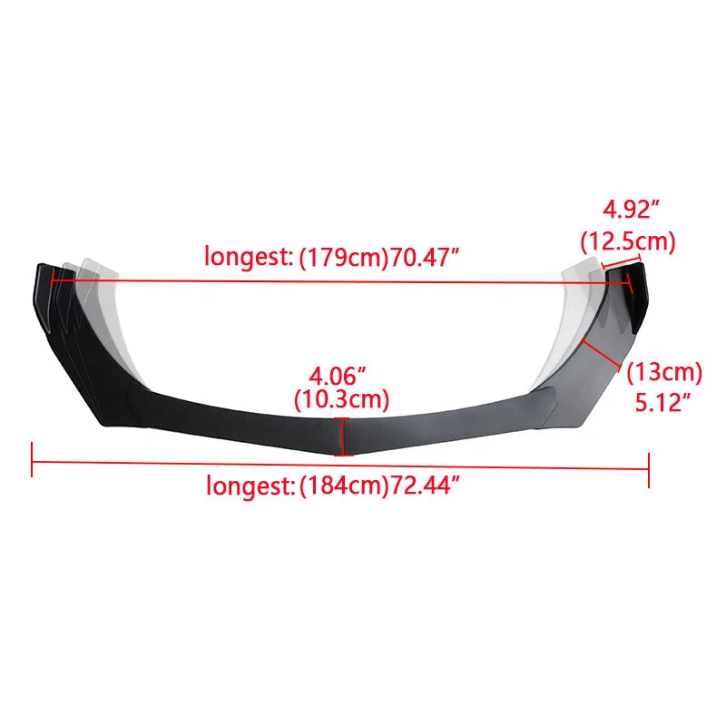 Dodge Charger RT SRT SXT Front Bumper Lip Body Kit Spoiler Splitter Black
