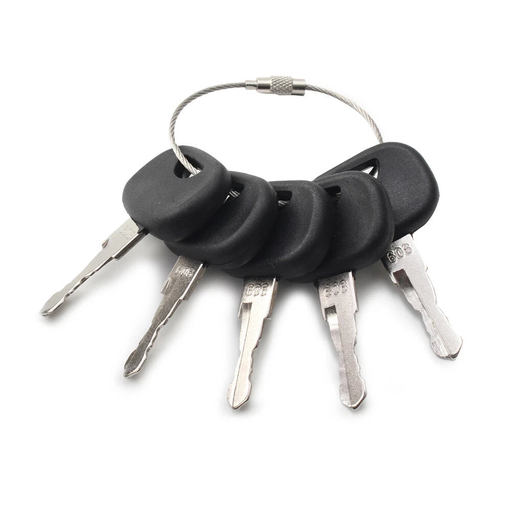 5 x Ignition Starter Keys for Liebherr & John Deere Heavy Equipment