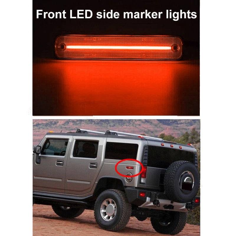 Smoke Lens Rear Side Marker Lights for Hummer H2 (2003-2009)