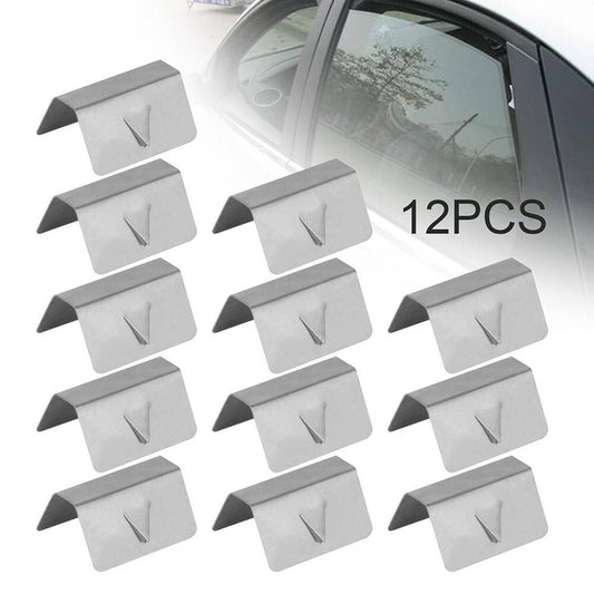 12 x Wind Rain Deflectors Channel Metal Clips for Heko SNED Clips