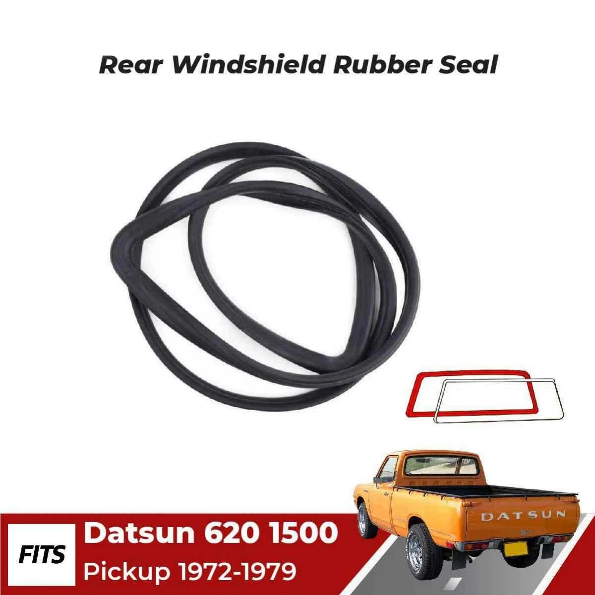 Weatherstrip Rear Windshield Glass Rubber Seal Fits Datsun 620 Ute Truck 1972-79
