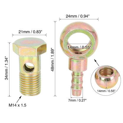 Banjo Bolt Washer / 14mm / Bronze Tone Metal for Motorcycle