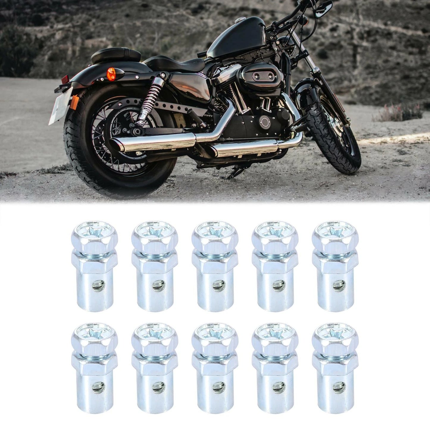 Fixed Screws / 10Pcs / Brake Line Cable Wire for Motorcycle
