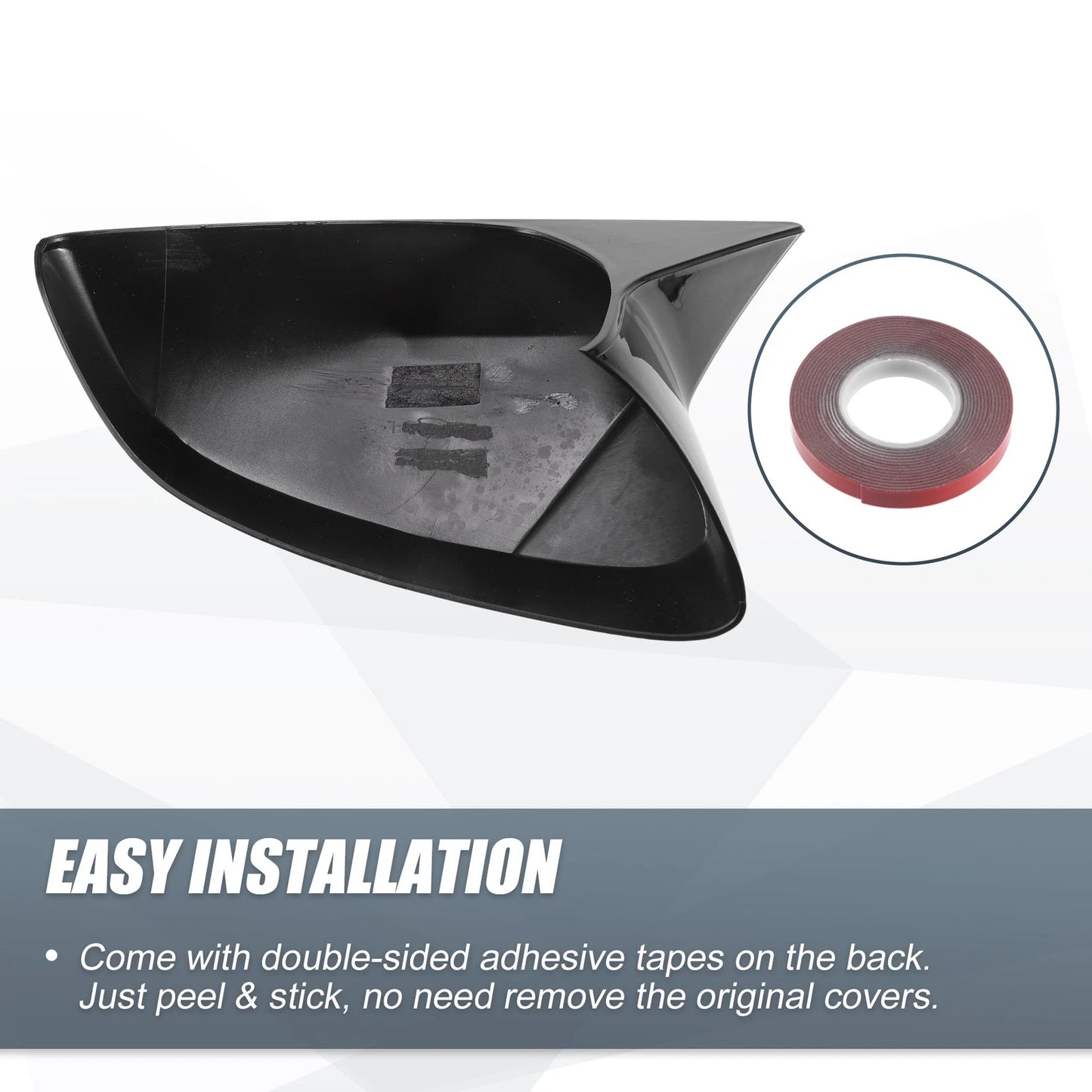 Rearview Mirror Cover Overlay Gloss Black for Subaru BRZ (2012-2020)