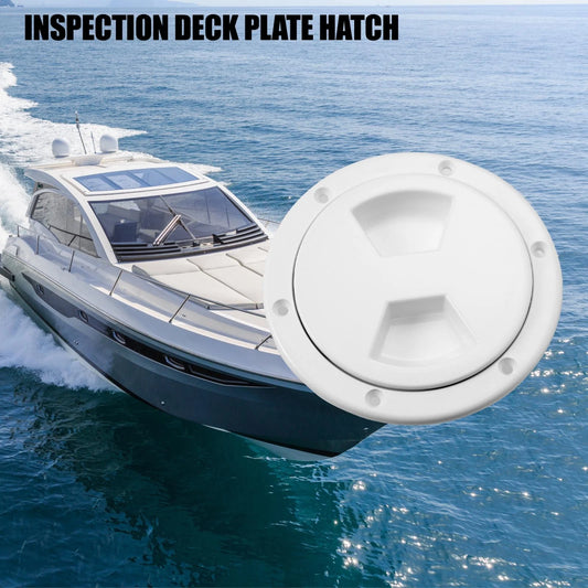 4" Round Deck Plate Hatch for Boat Yacht White