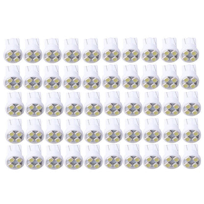 50 x T10 Wedge 4 SMD LED Brake Light Bulbs for AC 1210 158 192 168 194 White