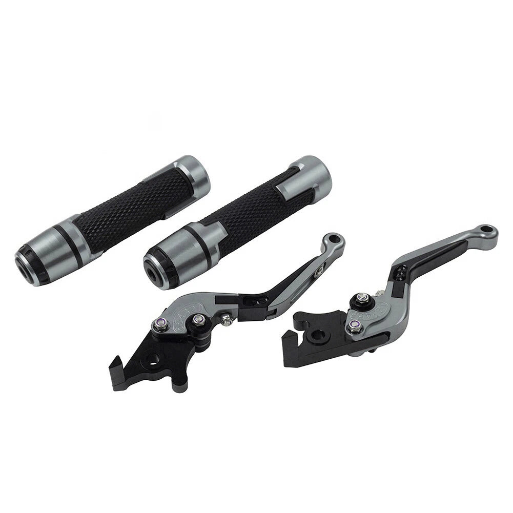 Titanium Extendable Brake Clutch Levers Grip Set for Kawasaki ZX6R (2005-2023)