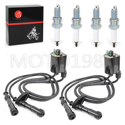 Ignition Coil & Spark Plug & Cap Kit for HONDA Shadow ACE 750 (1998–2003)