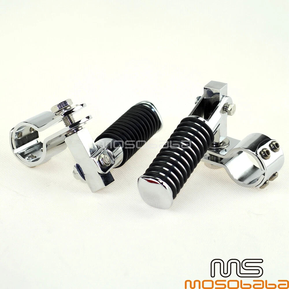 1 1/4" Engine Crash Bar Foot Pegs for Honda Harley Dyna