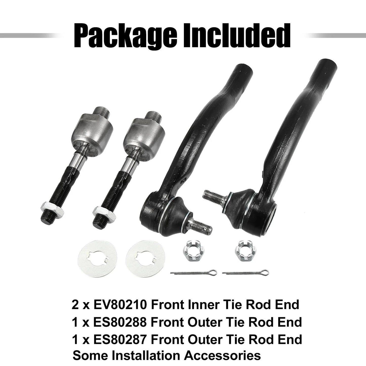 Front Inner Outer Tie Rod End Link Kit for Honda Accord Acura TSX
