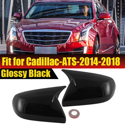 Gloss Black M Style Mirror Cover Caps for Cadillac ATS Sedan & CT4 (2013-2025)