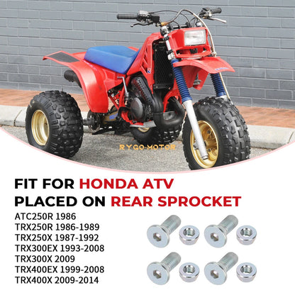 Bolts Kit Rear Sprocket for Honda TRX400EX TRX300EX TRX250R TRX250X 400EX 250R
